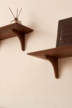 Load image into Gallery viewer, Solid Walnut Wood Wall-Mounted Floating Shelf