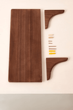 Load image into Gallery viewer, Solid Walnut Wood Wall-Mounted Floating Shelf