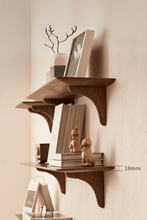 Load image into Gallery viewer, Solid Walnut Wood Wall-Mounted Floating Shelf