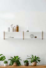Load image into Gallery viewer, iArena Wall-Mounted Floating Metal Shelf Unit in White