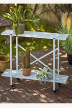 Load image into Gallery viewer, mental white Plant shelves & stands, indoor & outdoor