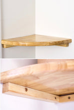 Load image into Gallery viewer, Solid Wood Wall-Mounted Wooden Corner Shelf (Three Installation Options) - Natural