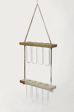 Load image into Gallery viewer, 2 Tier Wall Hanging Test Tube Propagation Station - Natural