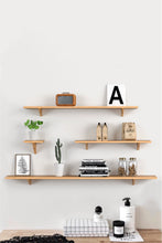 Load image into Gallery viewer, Floating shelves - solid oak wood