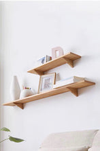 Load image into Gallery viewer, Floating shelves - solid oak wood