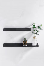 Load image into Gallery viewer, Wall-Mounted Floating Metal Shelf - Matt Black