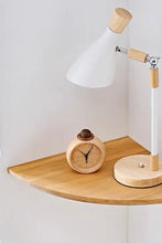 Load image into Gallery viewer, Solid Oak Wood Wall-Mounted Floating Corner Shelf - Natural