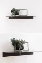 Load image into Gallery viewer, Wall-Mounted Floating Metal Shelf - Matt Black