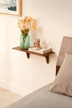 Load image into Gallery viewer, Solid Walnut Wood Wall-Mounted Floating Shelf
