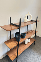 Load image into Gallery viewer, Wooden standing shelves 
