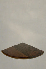 Load image into Gallery viewer, Solid Oak Wood Wall-Mounted Floating Corner Shelf - Walnut
