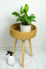 Load image into Gallery viewer, Kirana Rattan Side Table &amp; Plant Stand
