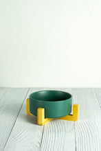 Load image into Gallery viewer, Ari Ceramic Pot with Bamboo Stand - Green

