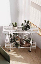Load image into Gallery viewer, mental white Plant shelves &amp; stands, indoor &amp; outdoor
