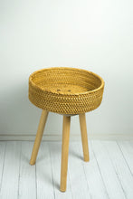 Load image into Gallery viewer, Kirana Rattan Side Table &amp; Plant Stand
