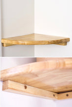 Load image into Gallery viewer, Solid Wood Wall-Mounted Wooden Corner Shelf (Three Installation Options) - Natural
