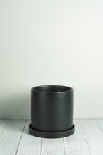 Load image into Gallery viewer, Lamia Ceramic Pot - Matt Black 18cm
